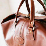Manhattan maleta piel cuero detalle iniciales